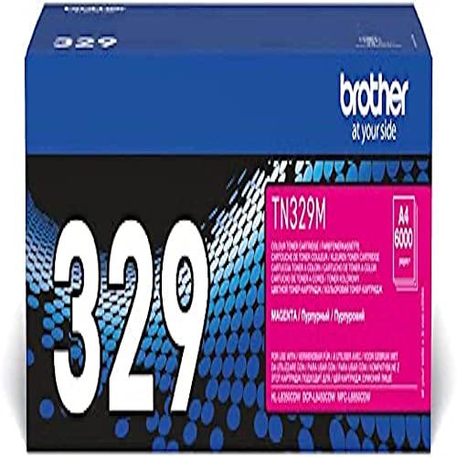 Brother Tn329M Cartuccia Toner, 6000 Pagine Stampate, Standard, Magenta