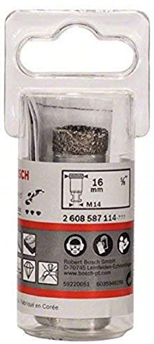 Bosch Professional 1X Fresa Diamantata Best For Ceramic Dry Speed, Foratura A Secco Della Ceramica Dura, Ø 16 X 30 Mm, Accessorio Smerigliatrice Angol