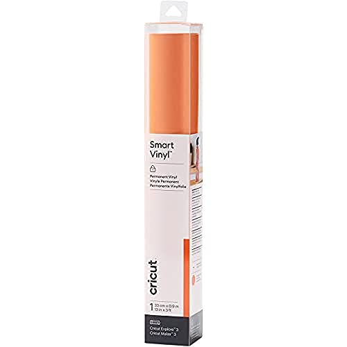 Cricut Smart Vinyl Permanent | 1 Sheet | 33Cm X 0.9M | Orange, Pvc, (3Ft)