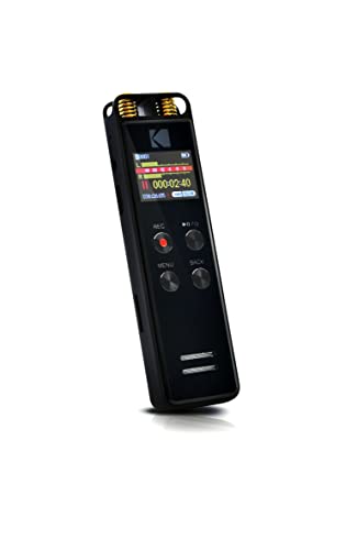 Kodak Registratore Vocale Digitale Ad Alta Intensità Vrc550 | Mini Dittafono Ricaricabile Ad Attivazione Vocale Con Batteria Al Litio E Mp3 | Mini Dis