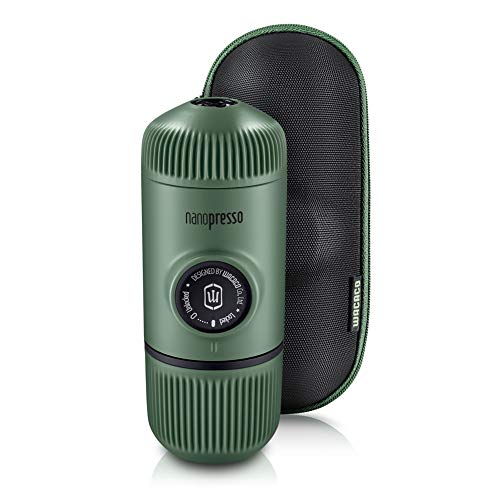 Wacaco Nanopresso Con S-Custodia Di Nanopresso, Macchina Caffè Portatile, Versione Di Aggiornamento Di Minipresso, Espresso Portatile, Caffe Viaggio,