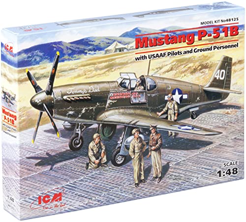 Icm 48125 - Mustang P-51B Con Piloti E Personale Di Terra