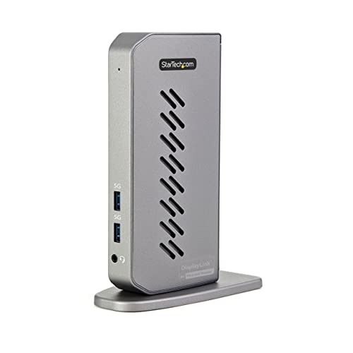 Startech.Com Usb-C Usb-A Dock Universale, Docking Station Usb C Dual Monitor Displayport E Hdmi 4K 60Hz Con Ethernet, Hub 6X Usb-A, Gbe, Dk30A2Dhuue)