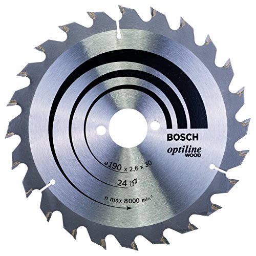 Bosch Accessories 2608640615 - Disco De Sierra Circular Optiline Wood 190X2.6X30D: 24Wz