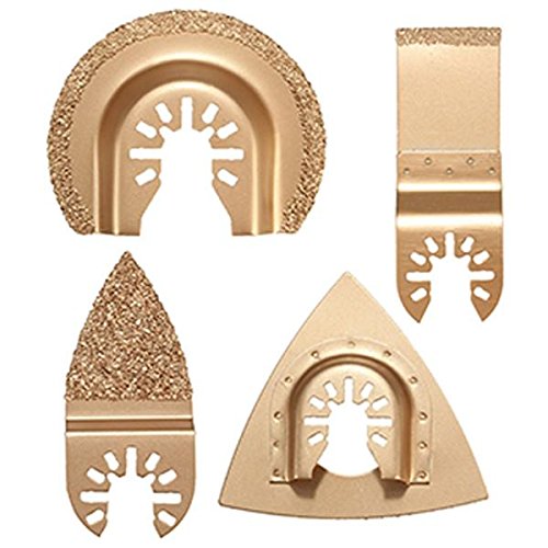 Charles 4Pcs Carbide Grout Lame Set Multitool Oscillante Lame Per Dewalt Stanley Black Decker Bosc