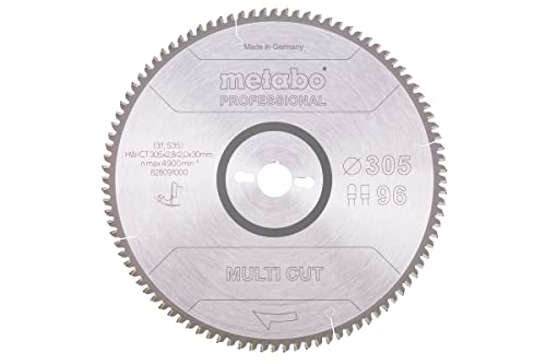 Metabo 628091000 - Lama Per Sega Circolare Hw/Ct 305X30, 96Fz/Tr, Colore: Verde