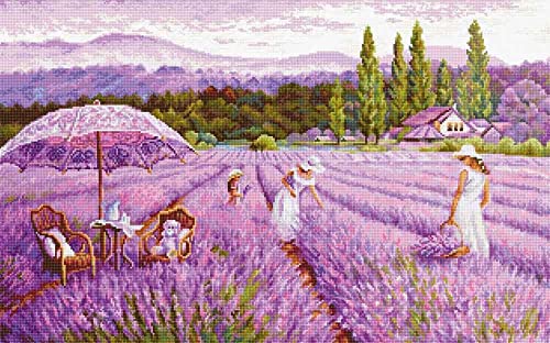 Kit Punto Croce Luca-S Gold - Lavanda Campo Bu5008