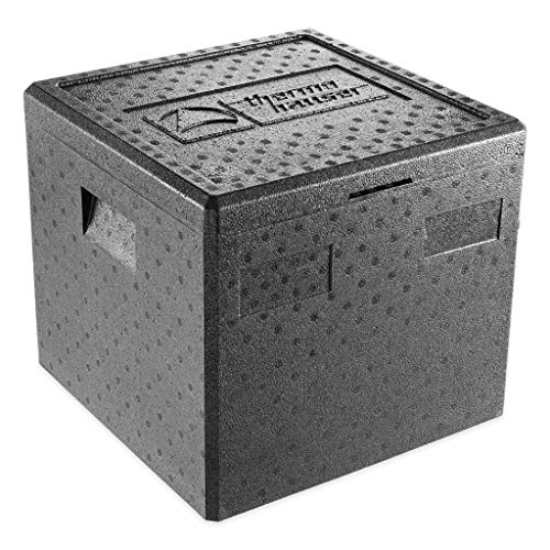 Thermohauser - Contenitore Termico Epp Per Pizza Con Coperchio, 37,5 Litri, 41 X 41 X 36 Cm - Scatola Per La Consegna A Domicilio Della Pizza