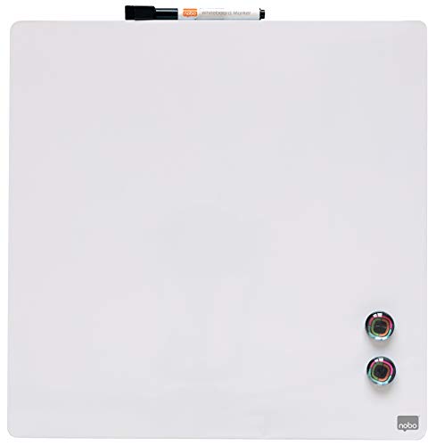 Rexel Nobo Mini Lavagna Magnetica Quadrata Montabile Su Parete,Frigorifero, Per Casa, Ufficio, Pennarello,Magneti E Kit Di Montaggio Inclusi, Cancella