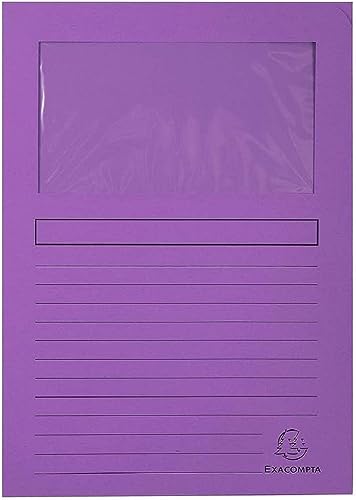 Exacompta 50101E Cartelle A L, 22X31 Cm, Viola, 100 Pezzi