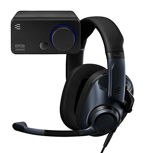 Epos H6Pro Closed Back + Gsx 300 Audio Gaming Bundle For Windows And Pc, Lift-To-Mute Mic, Lightweight Gaming Headset With Audio Dac For Improved Soun