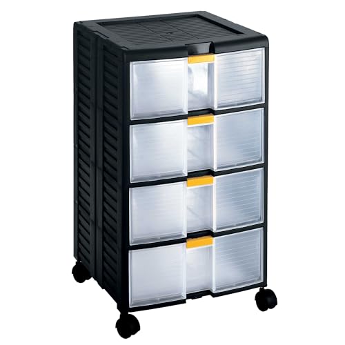 Terry - Cassettiera Bricolage Store-Age 44001 Nero/Trasparente L39,1 X P39 X H62,9