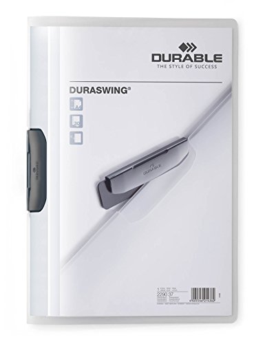 Durable 229037 Confezione Da 5 Cartelline Portadocumenti , A4, Trasparente