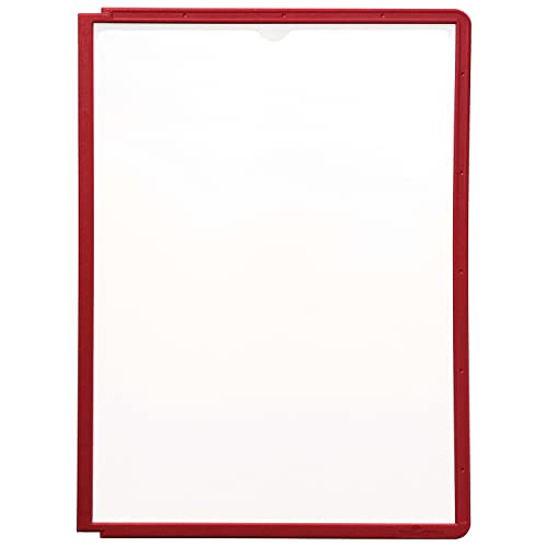 Durable 560603 - Sherpa Panel A4, Pannello Espositivo F.To A4, Apertura Lato Superiore, Antiriflesso, Rosso, Confezione Da 5 Pezzi