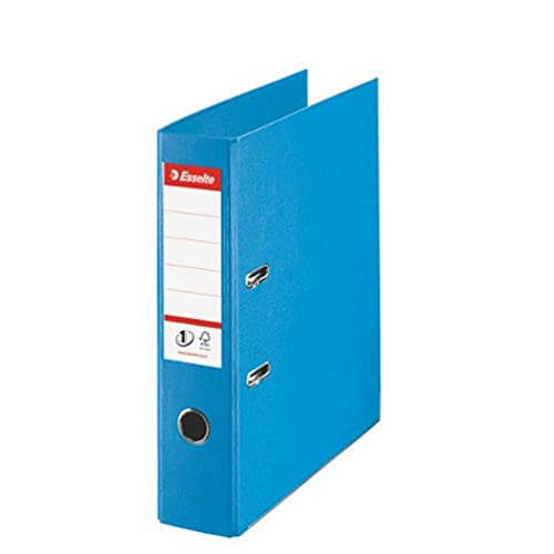 Esselte Raccoglitore A Leva Formato A4, Azzurro, In Plastica Con Dorso Da 7,5 Cm, 1 Pezzo
