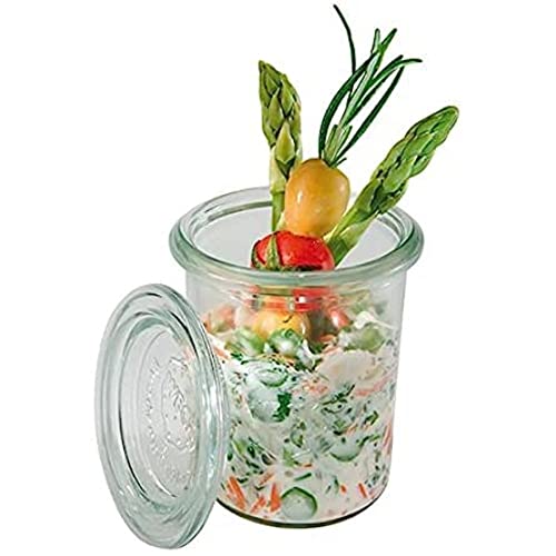 Assheuer & Pott Set Di Vasetti Per Conserve Con Coperchio, In Vetro Retto Formato Mini, 24 Pezzi, 160 Ml
