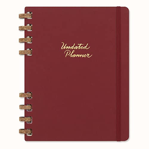 Moleskine Agenda Non Datata, Agenda A Spirale Di 12 Mesi Con Copertina Rigida, Formato Xl 20 X 25 Cm, Crush Cherry