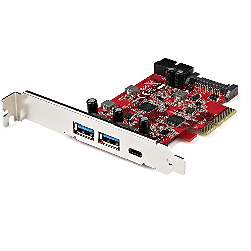 Startech.Com Scheda Pcie A 5 Porte Usb, Pcie Usb 3.1 (10Gbps) Con 1X Usb-C E 2X Usb-A, 1X 2 Porte Idc (Espansione Interna Per Header Usb 5Gbps), Sched