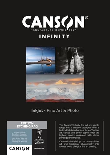 Canson Infinity Edition Etching Rag Carta Fotografica Bianco Opaco A4