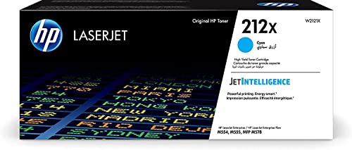 Hp 212X W2121X, Cartuccia Toner Originale Hp Da 10000 Pagine, Compatibile Con Le Stampanti Hp Laserjet Enterprise M554, M555, Mfp M578, Ciano