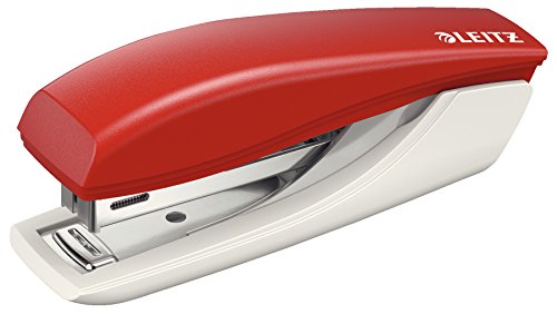 Leitz Mini Cucitrice Da Ufficio, Capacità Fino A 10 Fogli, Rosso, Design Ergonomico, Gamma Nexxt, Box, 55170025