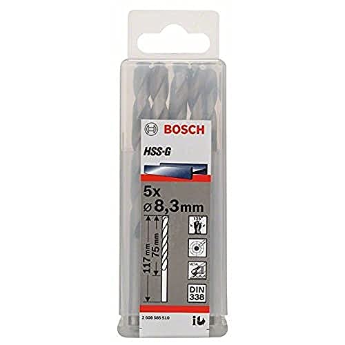 Bosch Accessories Hss-G Din338: 8,3 X 75 117: 5 Uds