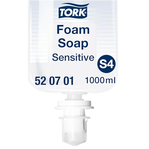 Tork Sapone A Schiuma Extradelicato S4, Dermatologicamente Testato, 6 Flaconi Da 1000 Ml, 520701