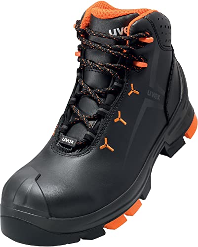 Uvex Scarpe Da Lavoro, Stivale Allacciato S3 Src/S2 Src Arancione Nero, 46 Eu