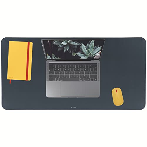 Leitz Ergo Cosy Tappetino Antiscivolo Da Scrivania Per Laptop, Monitor E Mouse, Adatto Alla Casa E All'Ufficio, 80 Cm X 40 Cm - Grigio Velluto