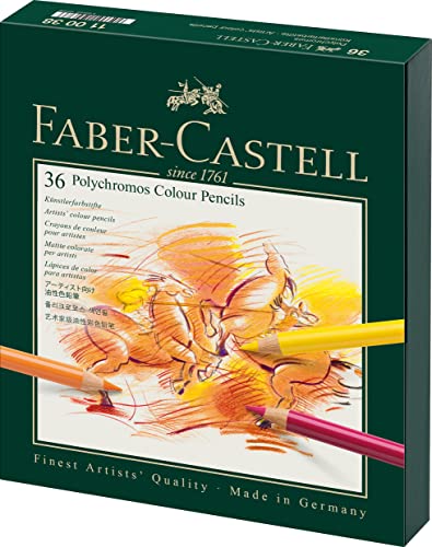 Faber-Castell 110038 - Matita Colorata Polychromos, Astuccio Da Studio Da 36 Pezzi