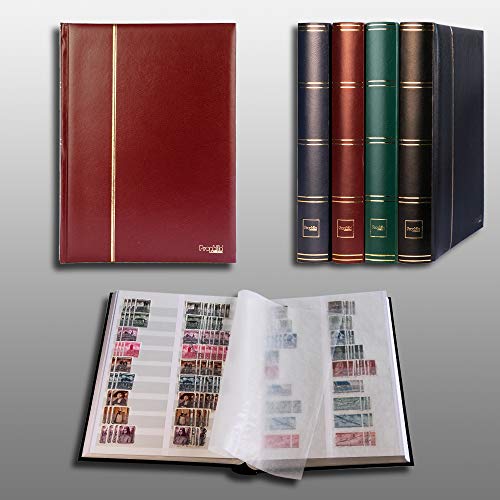 Prophila Lighthouse Stamp Album (New) 60 White Divided Sides, Red Cover