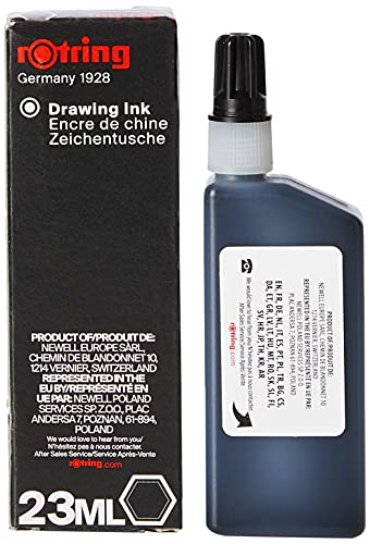 Rotring (S0194660) Isograph Inchiostro Liquido In Flacone, 23 Ml, Nero