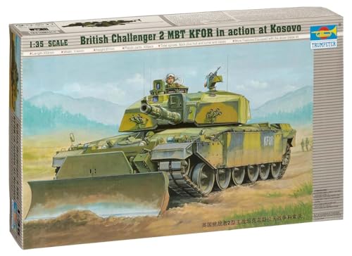 Trumpeter -Modellino Carro Armato British Challenger 2 Mbt Kfor In Azione A Kosovo (Tru00345)