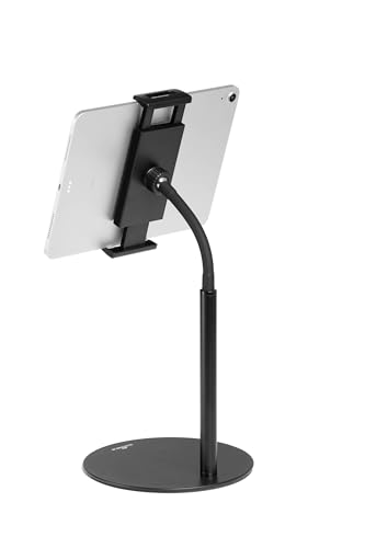 Durable Supporto Per Tablet Da Tavolo Con Braccio Snodabile Twist, 4,7-13 Pollici, Per Tablet/Ipad/Smartphone, Nero, 894101