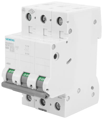 Siemens 5Sl6 – Automatico Magnetotermico 400 V 6 Ka 3 Poli B 20 A