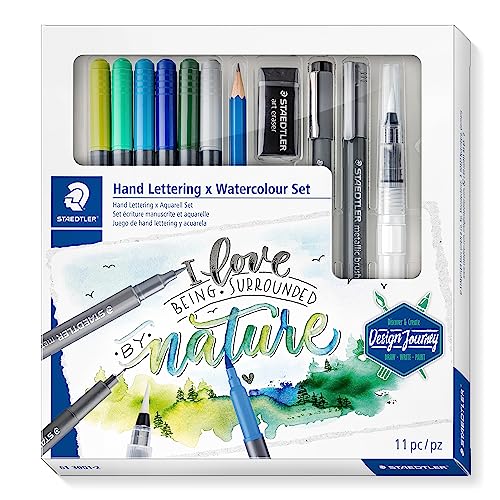Staedtler 61 3001-2 Design Journey - Set Di Scritte E Acquerelli, Colore: Argento, Nero, 20,5 X 19,5 X 2 Cm, 170 Grammi