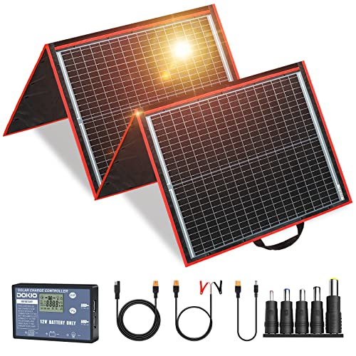 Dokio Kit Pannello Solare Portatile Pieghevole 160W Monocristallino Plug And Play