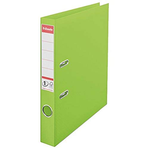 Esselte 624073 - Raccoglitore A Leva, Plastica, Dorso Da 5,2Cm Serie Vivida, Formato A4, Verde, 1 Pezzo