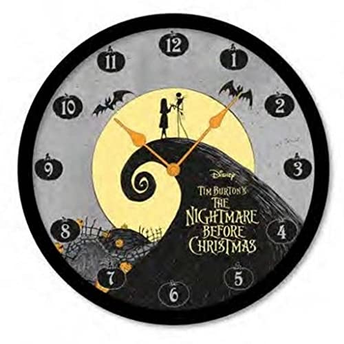 Pyramid International, Orologio Da Parete Incubo Prima Di Natale Silhouette Disney, Colorato, Estándar, Casual