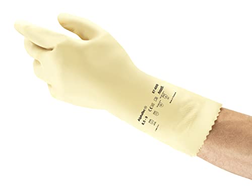 Ansell Alphatec 87-600 Guanti Da Lavoro Multiuso, Protezione Chimica, Destrezza E Tattilità, Sottile E Flessibile Design, Taglia S (12 Paia)