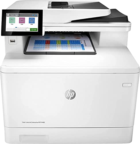 Hp Color Laserjet Enterprise M480F 3Qa55A, Stampante Multifunzione A4, Stampa Fronte E Retro Automatico A Colori, 27 Ppm, Copia, Scansiona, Fax, Adf,