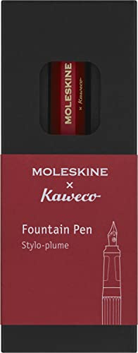 Moleskine X Kaweco, Penna Stilografica In Plastica Abs Con Pennino Misura M Placcato In Oro, Per Scrivere E Prendere Appunti, Cartuccia D'Inchiostro B