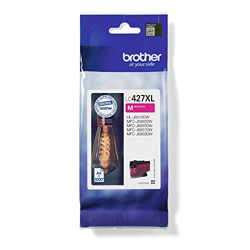 Brother Lc427Xlm Cartuccia Inkjet Originale, Fino A 5000 Pagine, Per Stampanti Mfcj5955Dw / Mfcj6955Dw / Hlj6010Dw, Magenta, Extra Large
