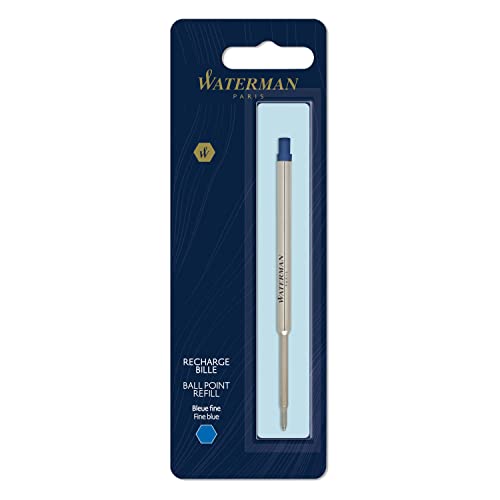 Waterman Ricarica Per Penna A Sfera | Punta Fine Con Inchiostro Blu | 1 Pezzo