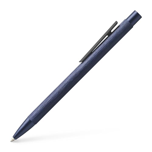 Faber-Castell 146165 - Penna A Sfera Neo Slim Alluminio, Larghezza Pennino M, Blu Scuro