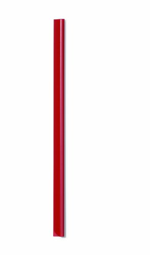 Durable 293103 - Dorsino Rilegafogli, Lunghezza 297 Mm, Capacità 60 Fogli, Dorso 6 Mm, Larghezza 13 Mm, Rosso, Confezione Da 50 Pezzi