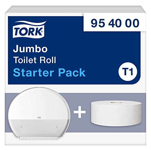Tork Rotolo Di Carta Igienica Jumbo Starter Pack - 954000 - T1 + Ricarica Carta Igienica (360 M)