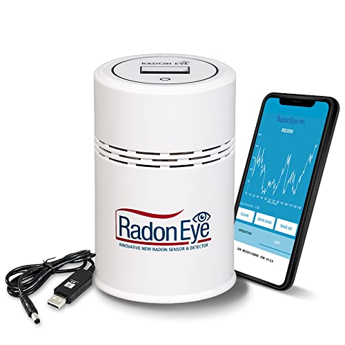 Radontec | Radoneye Set | + Cavo Usb Step-Up + Istruzioni + Consigli Per La Misurazione Del Radon + App Per Cellulare + Certificato | Radon Eye Rd200
