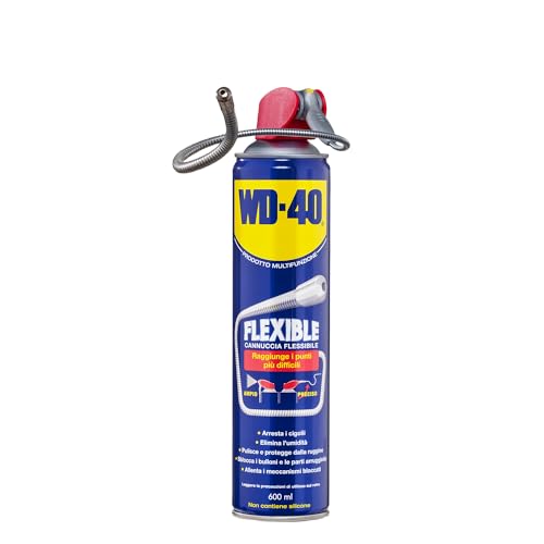 Wd-40 Multifunzione Lubrificante Spray Flexible Con Cannuccia Flessibile Modellabile E Resistente, Sistema Professionale Con Doppia Posizione, 600 Ml