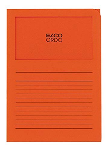 Elco 29489.82, Ordo "Classico" Cartellina Con Finestra - Arancione - Scatola Da 100